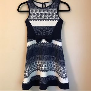 Clearance White and navy girls dress